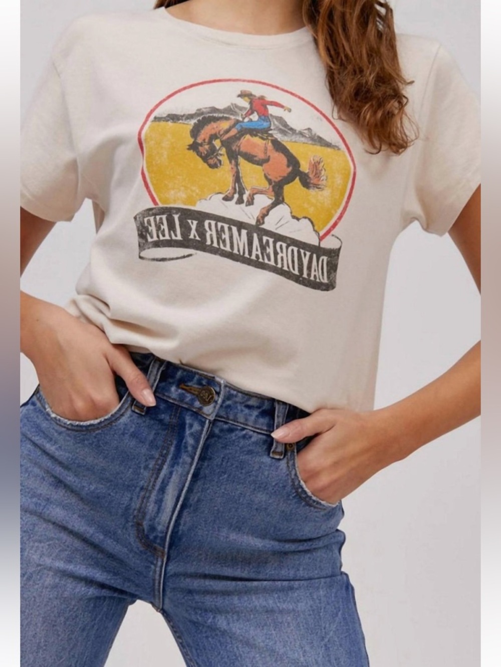 Daydreamer x Lee Cream Western bucking bronco Graphic Tee